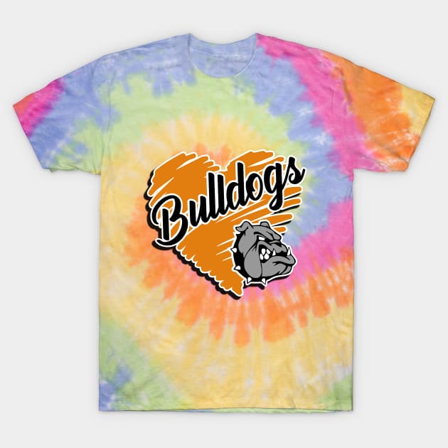 Bulldog Heart T-Shirt by Dauberman Graphic Design